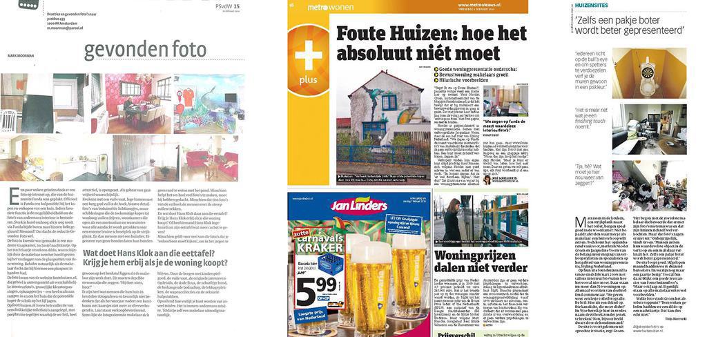 Kranten artikelen over Foute Huizen.